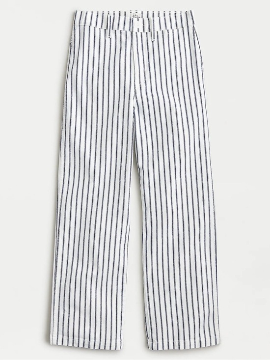J. Crew Denim - J Crew Striped HighRise Wide Leg Pants with Nautical Pinstripes